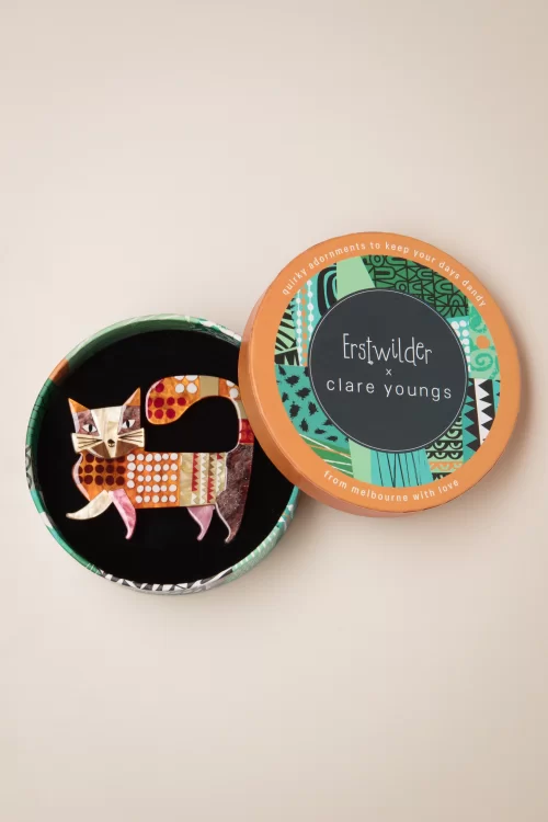 Erstwilder A Cat Named Purr broche