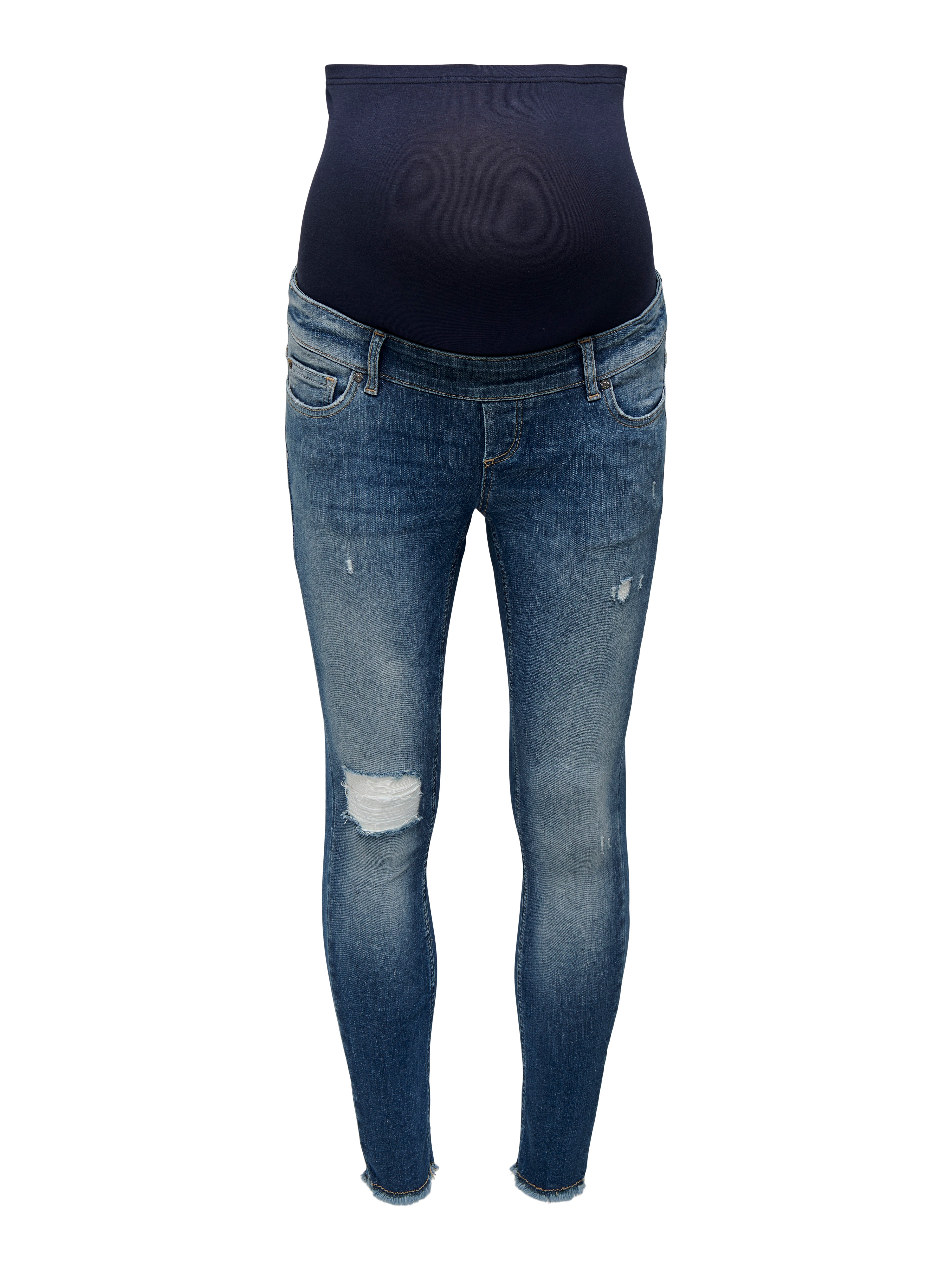 OLMBLUSH Mittlere Taille Skinny Fit Jeans Dark Medium Blue Denim