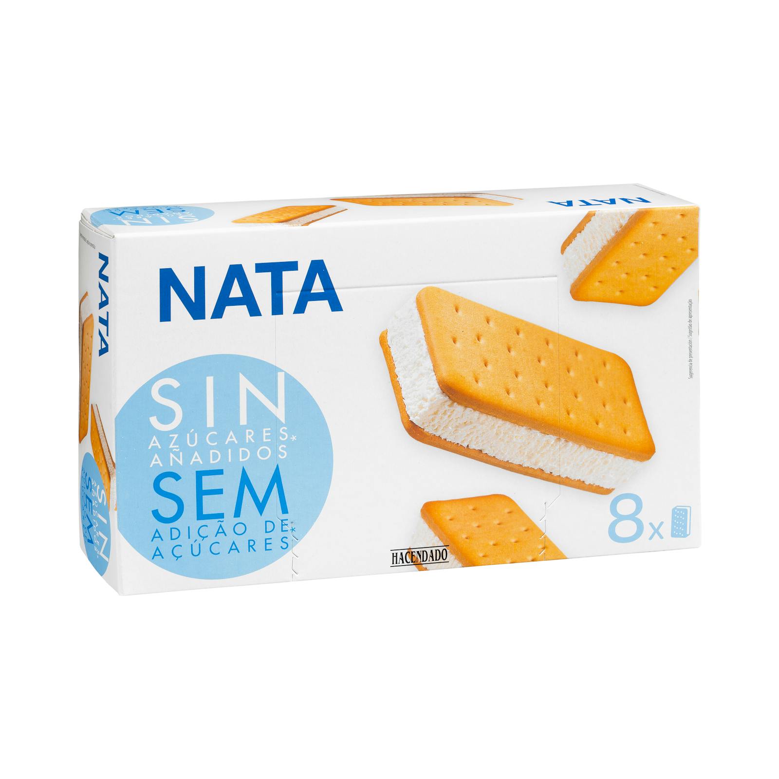 Glace sandwich à la crème Hacendado sans sucre ajouté