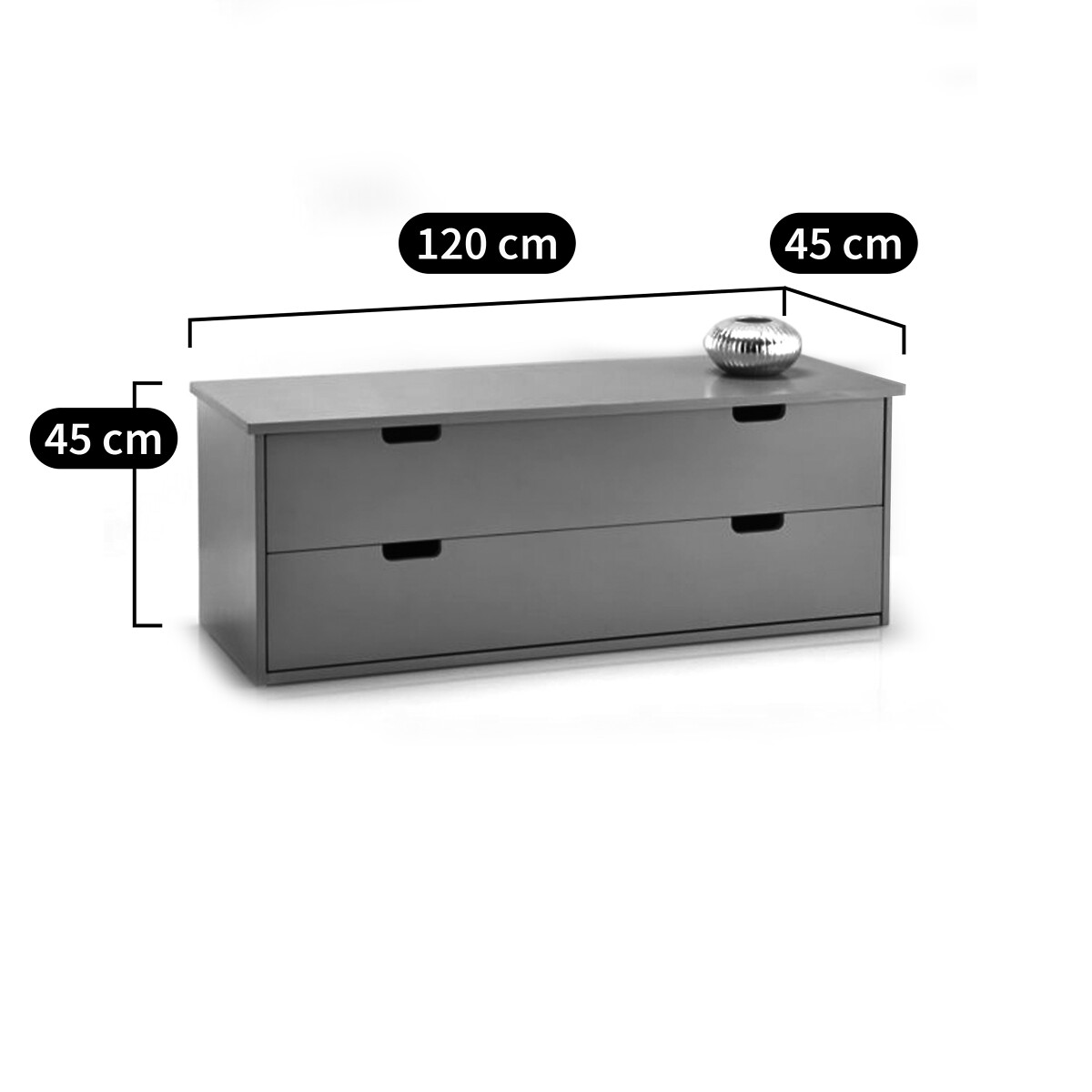 LA REDOUTE INTERIEURS<br>Cômoda com 2 gavetas, Crawley