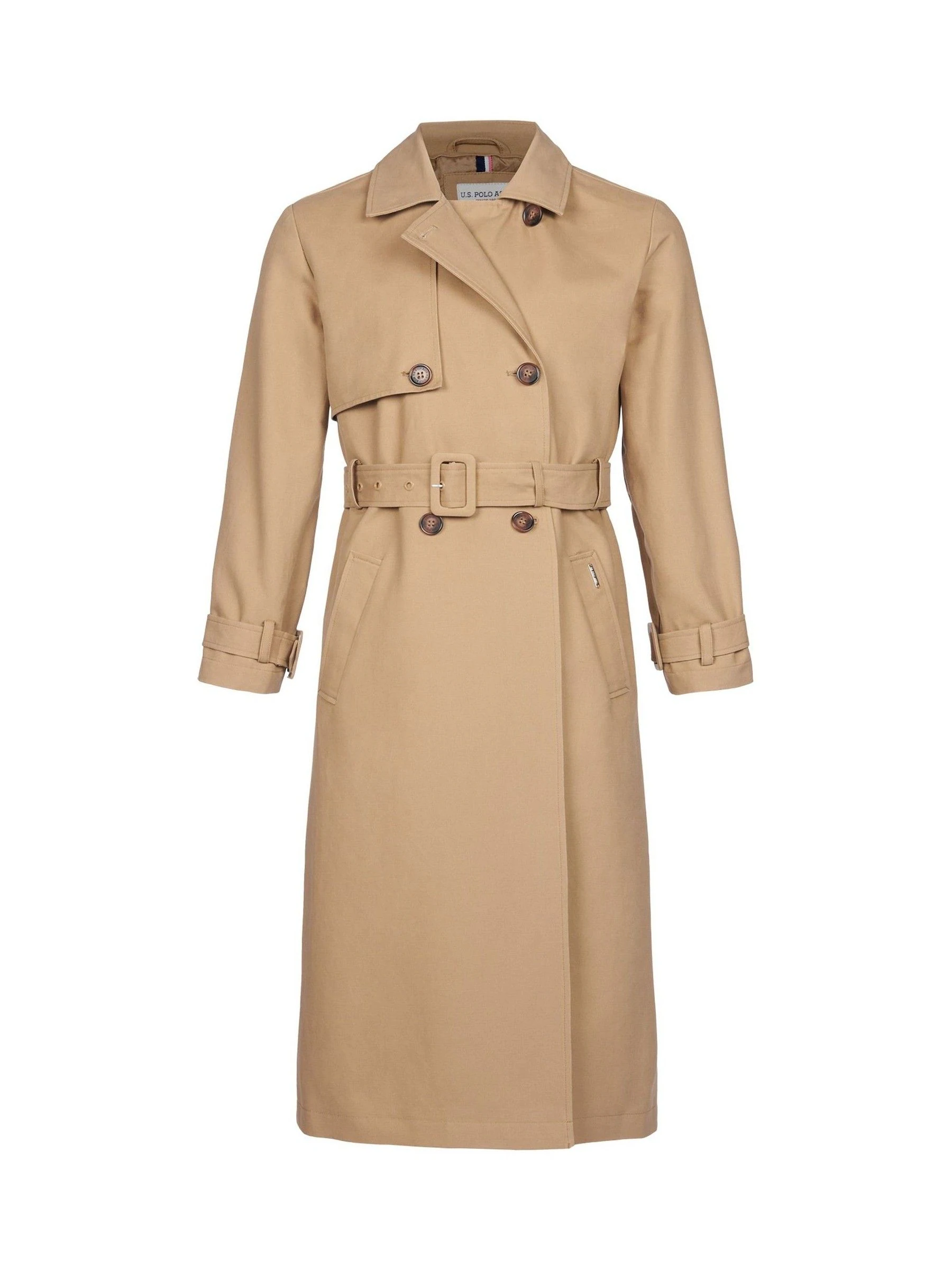 Natuurlijk - U.S. Polo Assn. Trenchcoat van 100% katoen voor dames