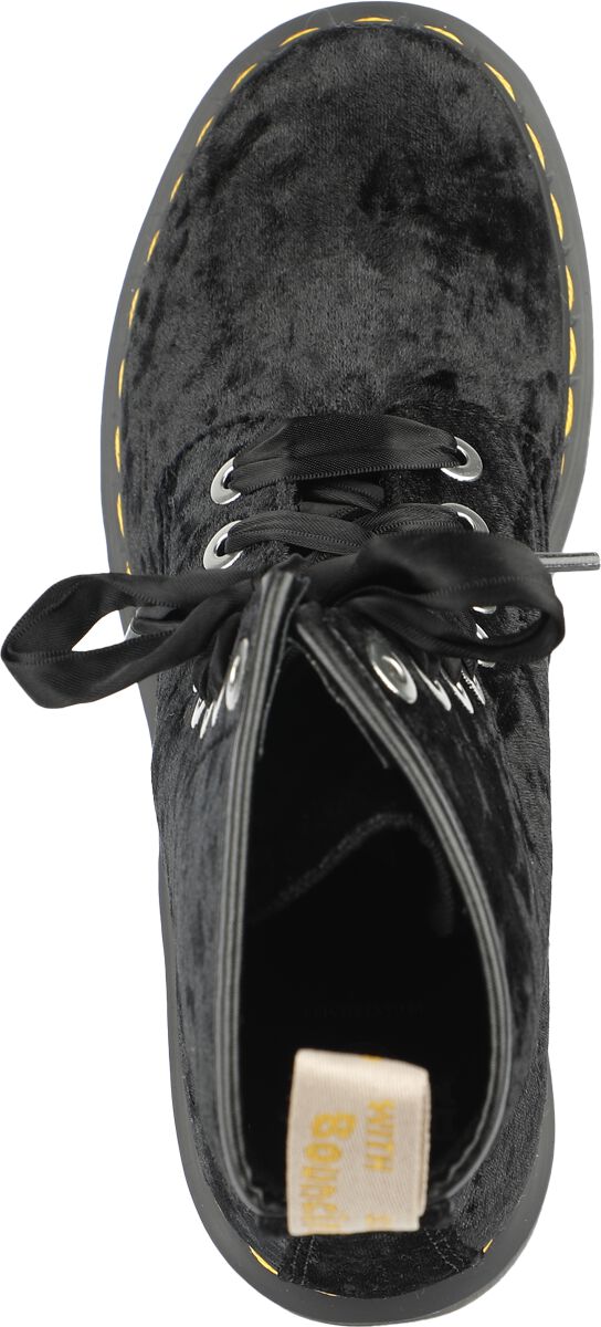 1460 Vegan - Black crushed velvet | Dr. Martens Bottes