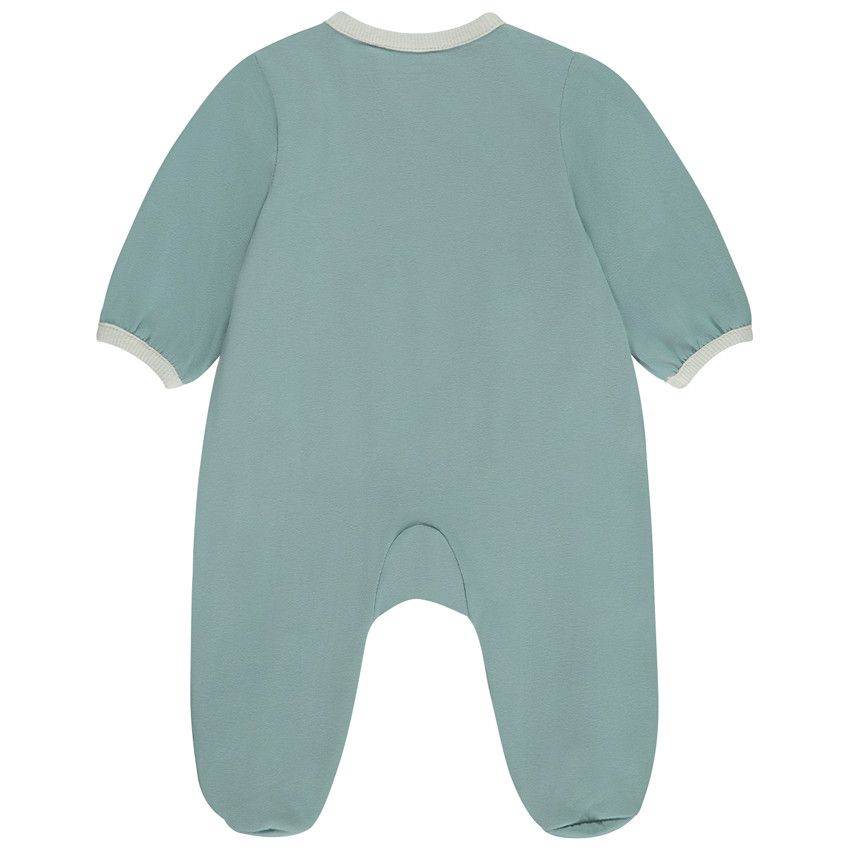 Dors-bien en jersey patch hippopotame pour bébé garçon - Bleu moyen