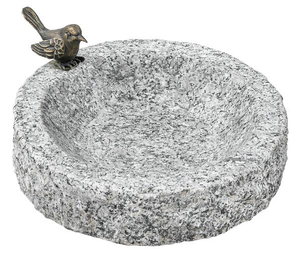 Dehner Granit-Vogeltränke, ca. Ø30/H7 cm
