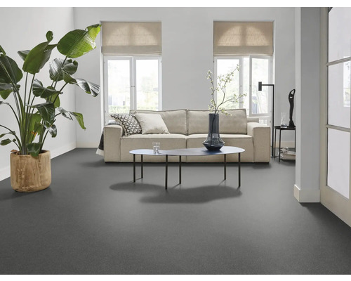 Velours tapijt Grace, kleur 76 antraciet, 400 cm breed (per meter verkocht)