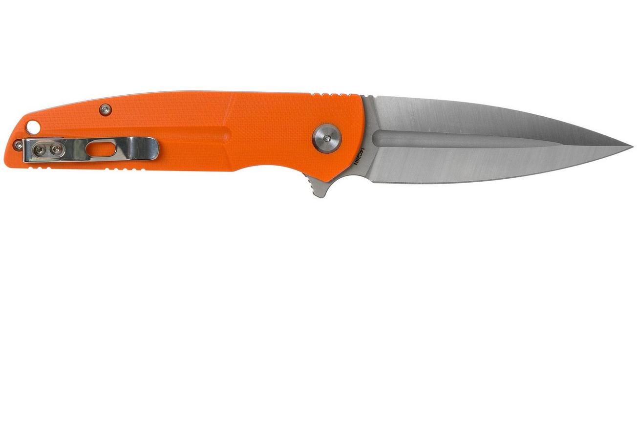 Bestech Fin BG34B-1 Satin, Orange G10 zakmes