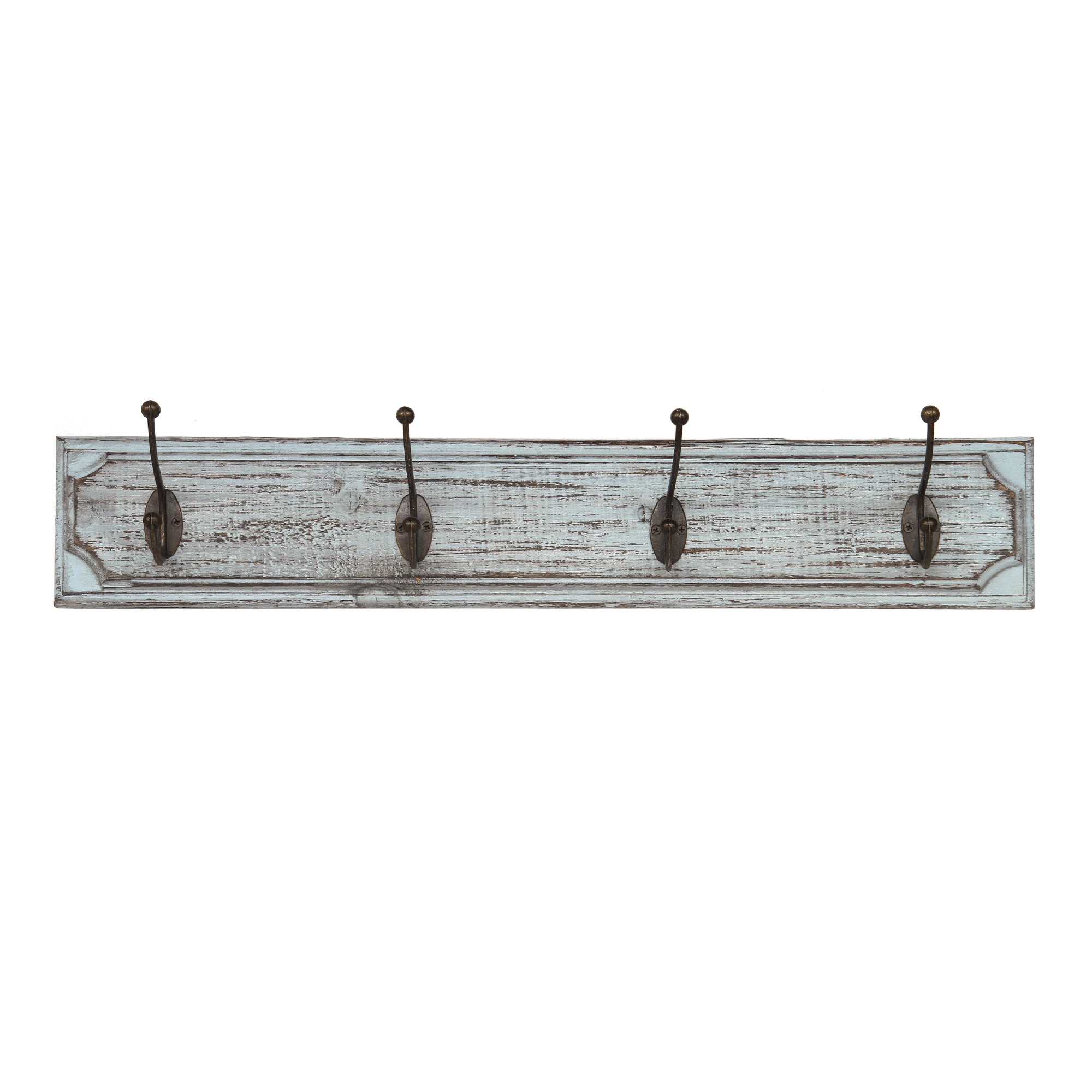 4er Wandhaken, grau, B 60 cm, H 10 cm, T 10 cm von fischer's lagerhaus