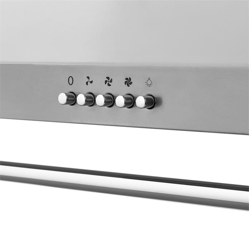 Montblanc 60 Dunstabzugshaube 610m³/h 165W 2x1,5W LED Reling Silbergrau