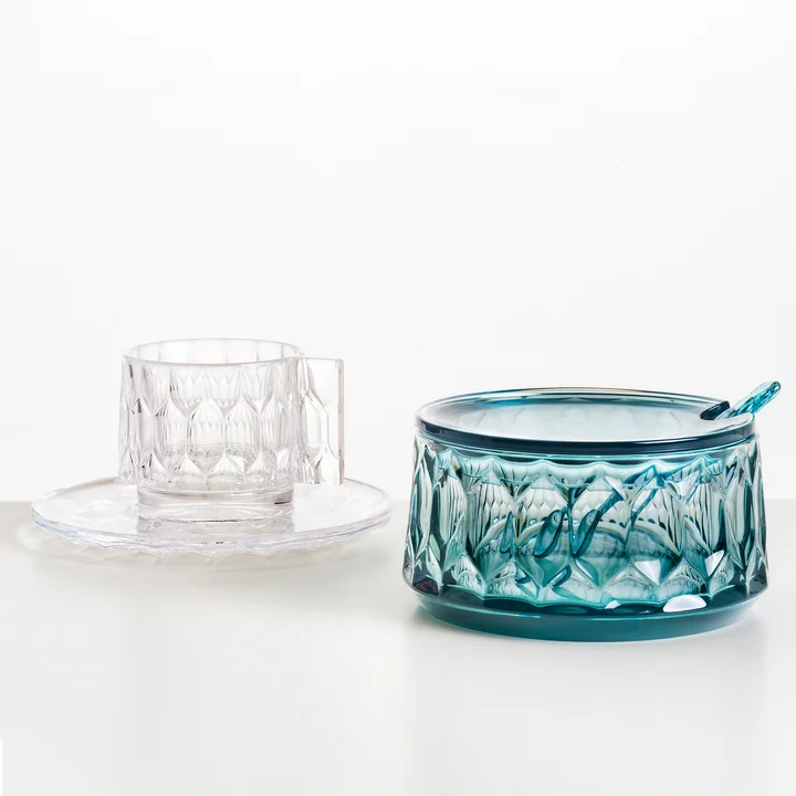 Kartell - Jellies Zuckerdose, glasklar