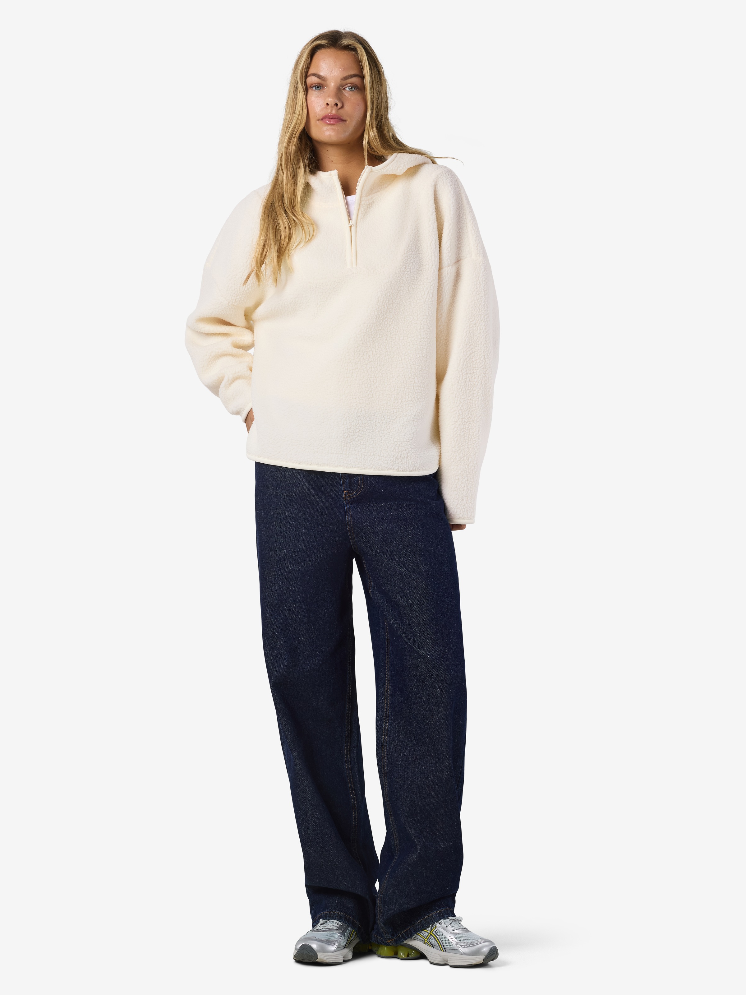 Noisy may Fleecepullover »NMCOZY L/S HALFWAY ZIP SWEATER JRS NOOS«