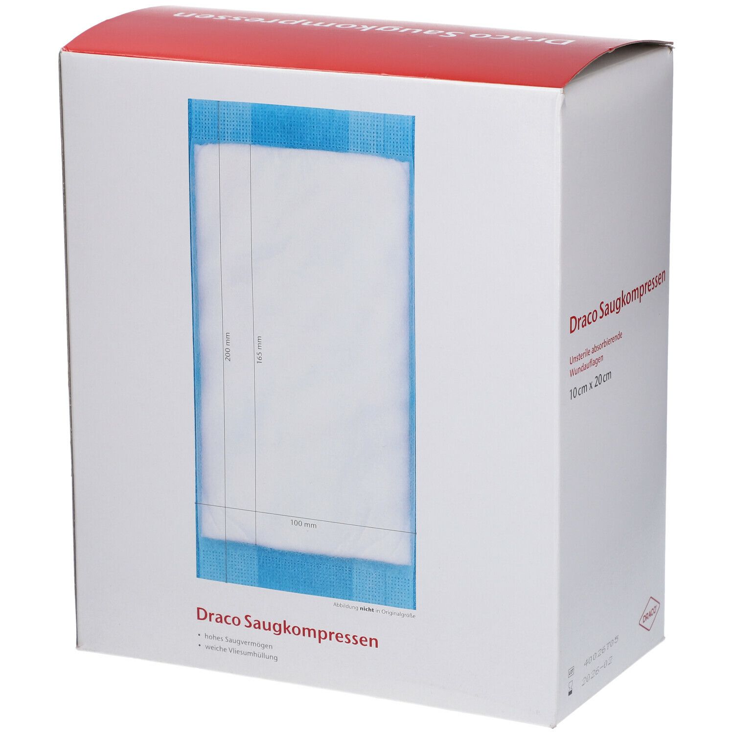 Draco Saugkompressen 10 x 20 cm unsteril