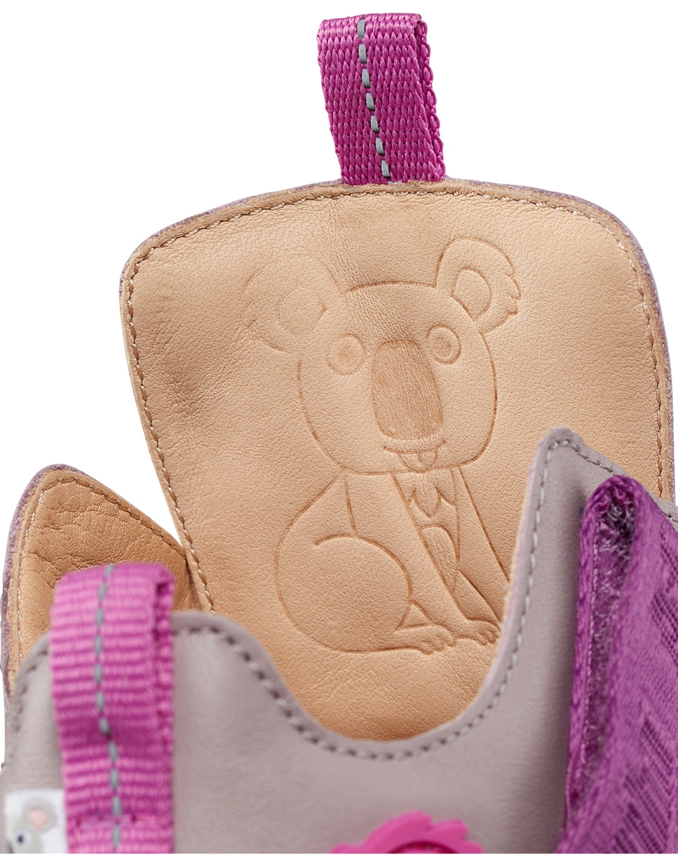 Leder-Sneaker BUDDY KOALA in grau