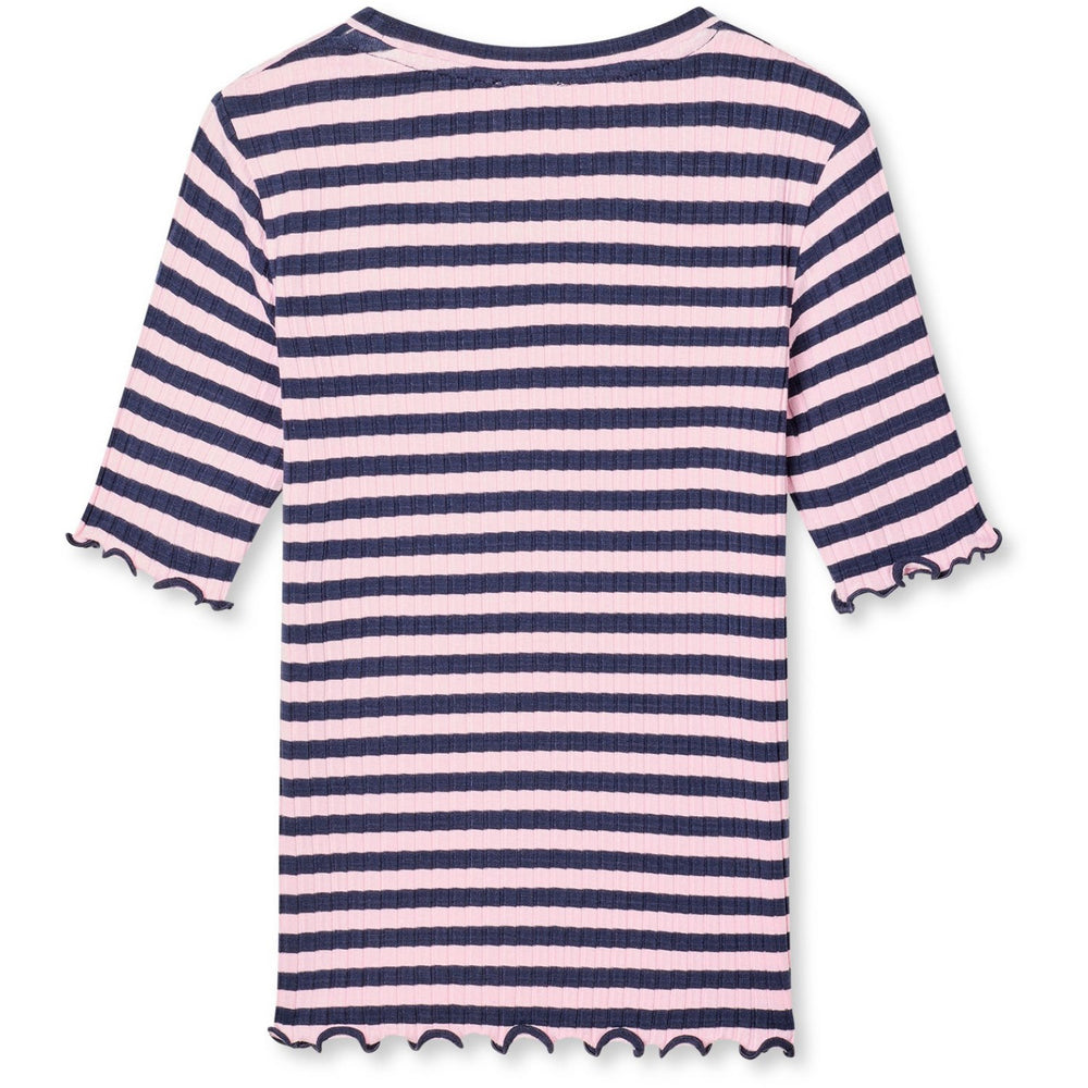 Køb Mads Nørgaard Parisian Night/Parfait Pink 5X5 Classic Stripe Tuviana Tee