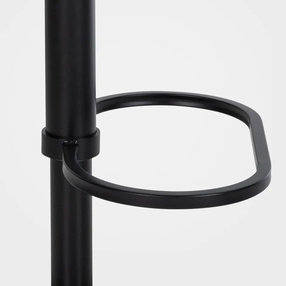 CLP Barkruk Damaso zwart Frame - Vilt - antraciet