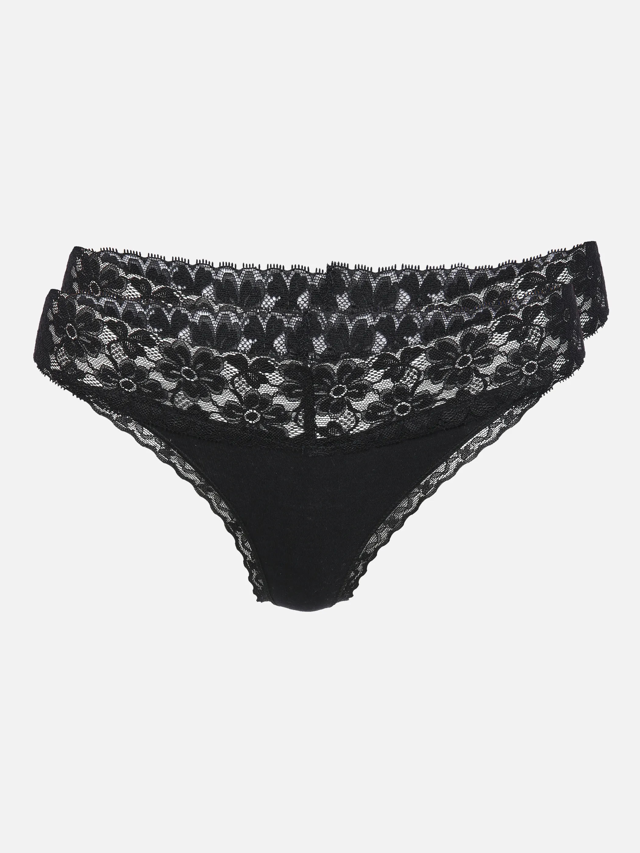 Damen Tanga mit Spitze im 2er Pack