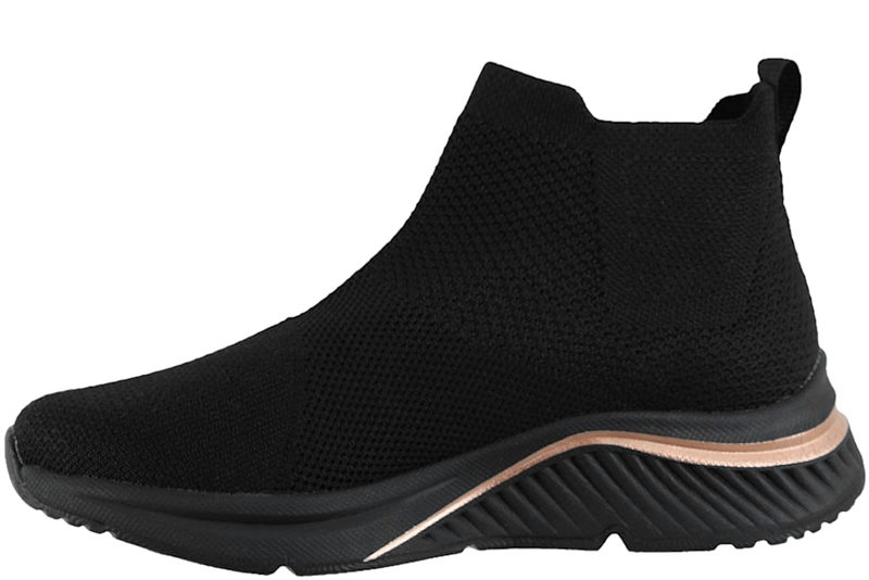SKECHERS ARCH FIT S-MILES SOCK WALK BLACK