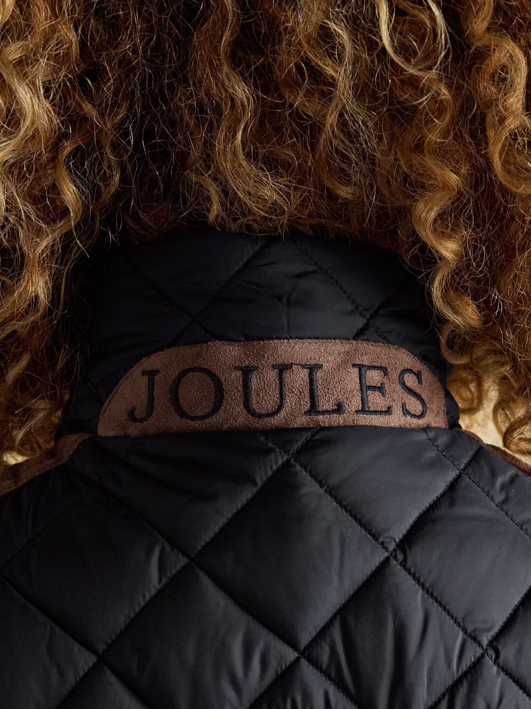 Donkerblauw - Joules Braemar luxe regenbestendige geruite doorgestikte bodywarmer