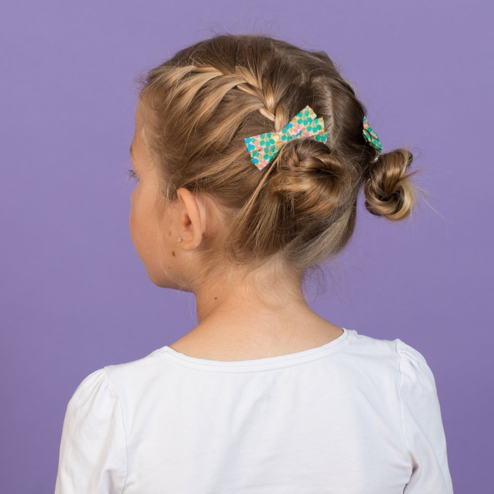 Barrette Noeud Ruban Pâquerette Vintage