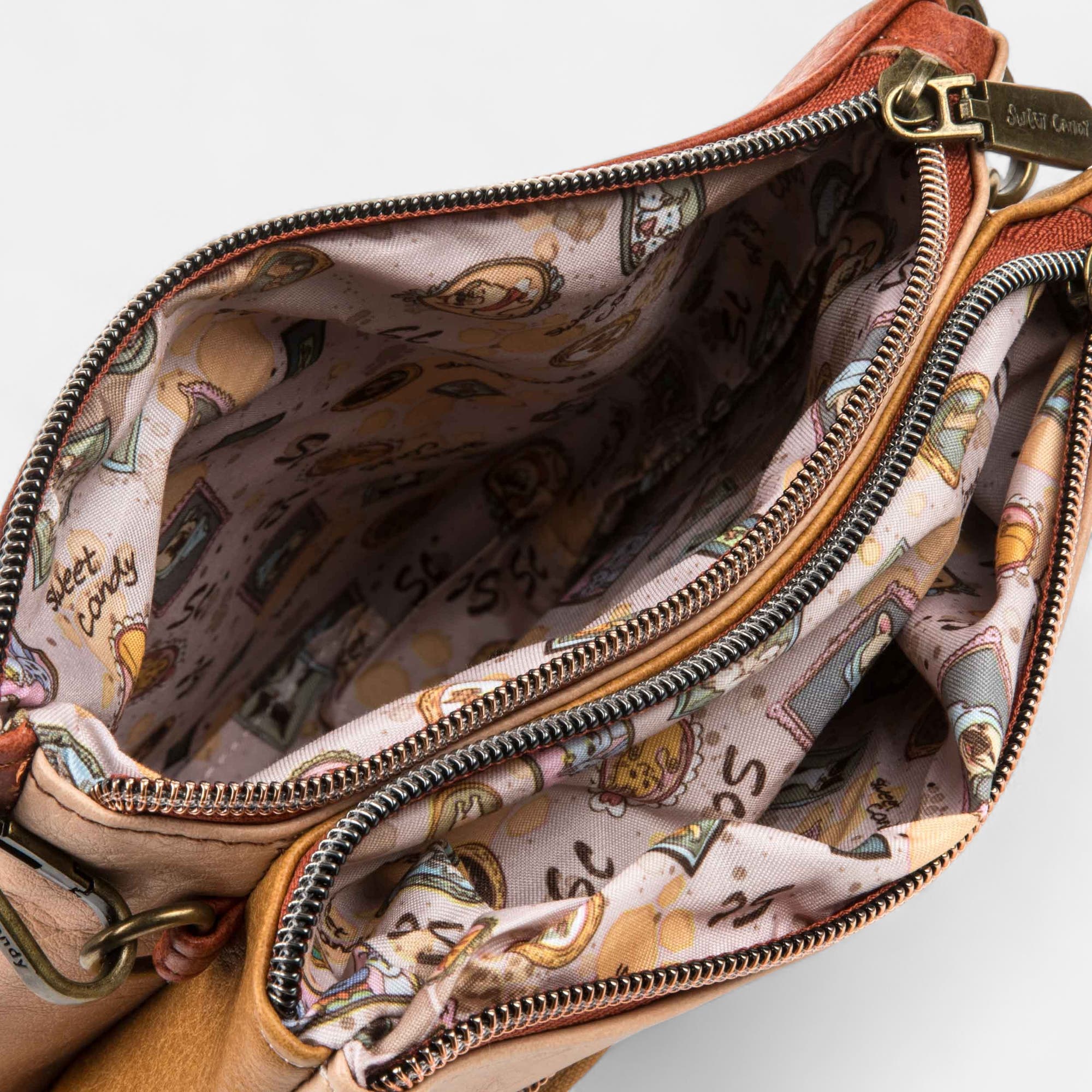 Sac bandoulière camel