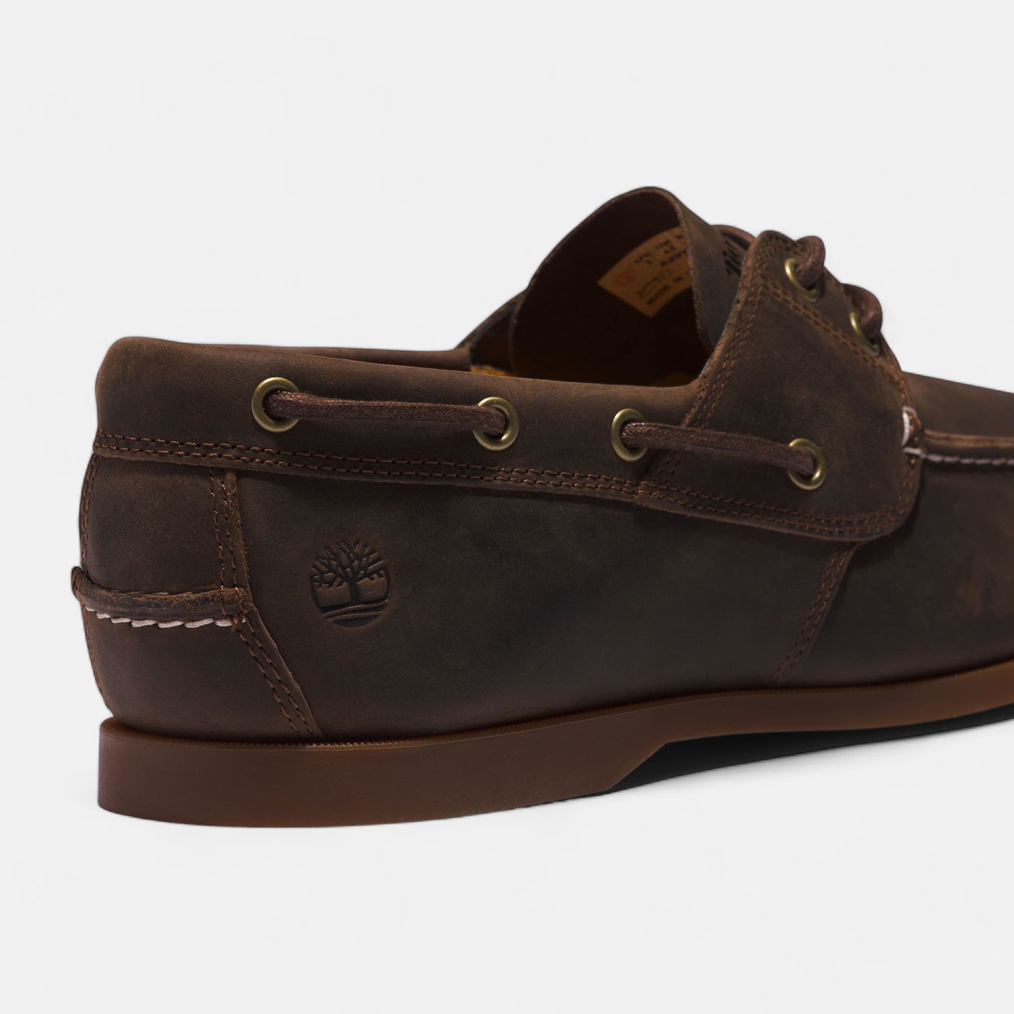 Chaussures bateau Homme en cuir marron