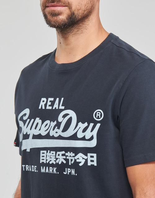 Superdry - VINTAGE VL NOOS TEE - Marine
