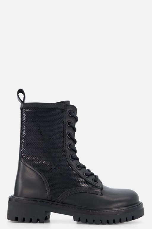 Muyters Veterboots zwart Leer