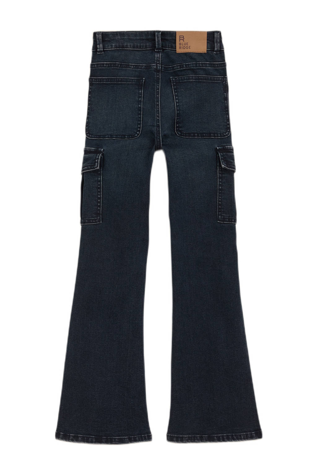 WE Fashion flared jeans blue black denim