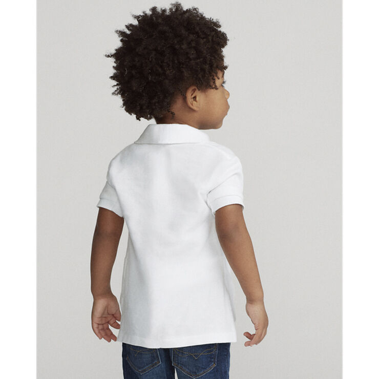 Polo Ralph Lauren Cotton Mesh Polo Shirt Hvid