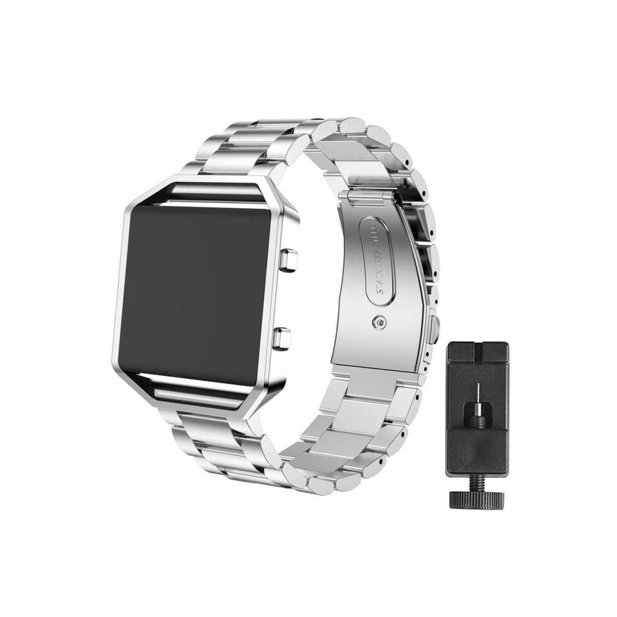 Armbånd Rustfri stål Fitbit Blaze - Sølv