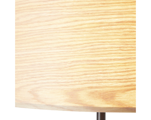 Staande lamp, 1-lichts, HxØ 161x38 cm, Romm, zwart/bruin/naturel