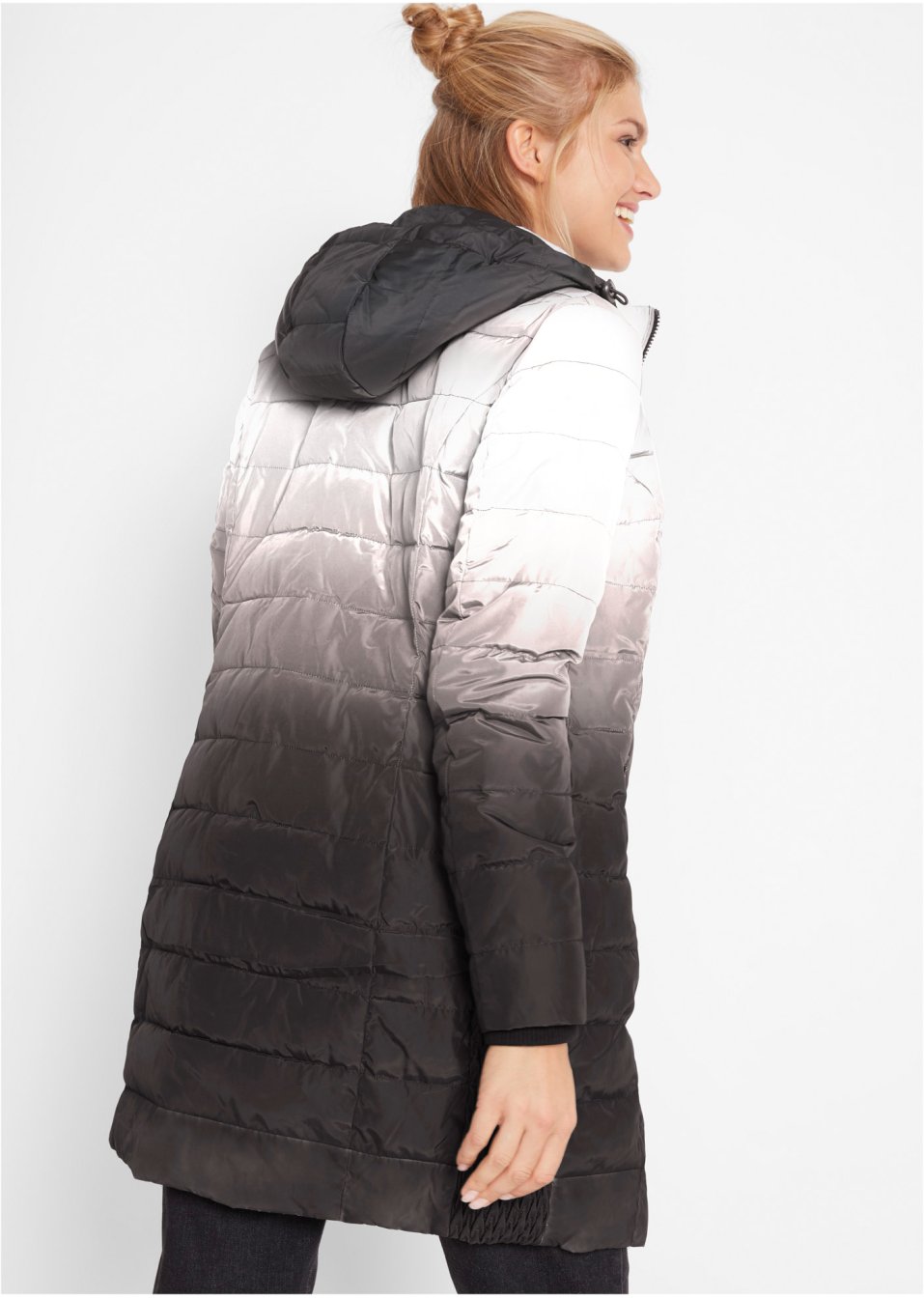Veste matelassée avec dégradé de couleur