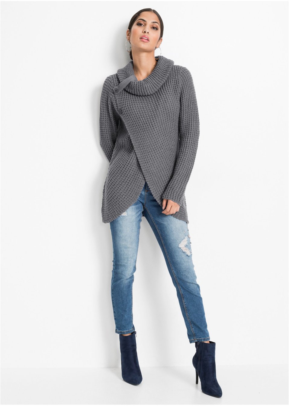 Pull en maille avec boutons