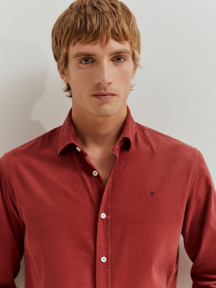 Camisa de bombazine slim fit