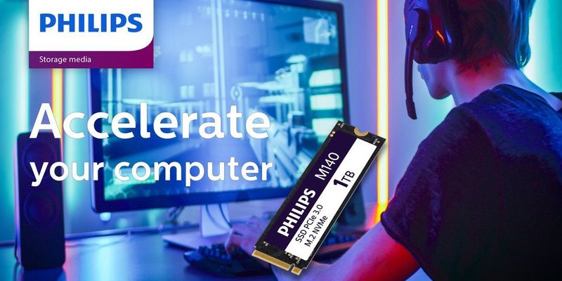 Philips - M140 - Interne SSD M.2 - NVMe PCIe Gen3 - 1 TB