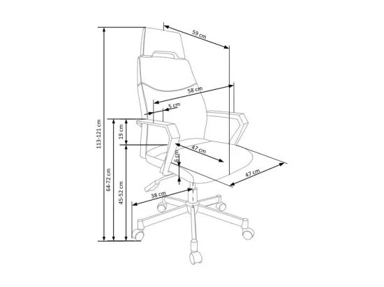Fauteuil de bureau design en tissu Eloi