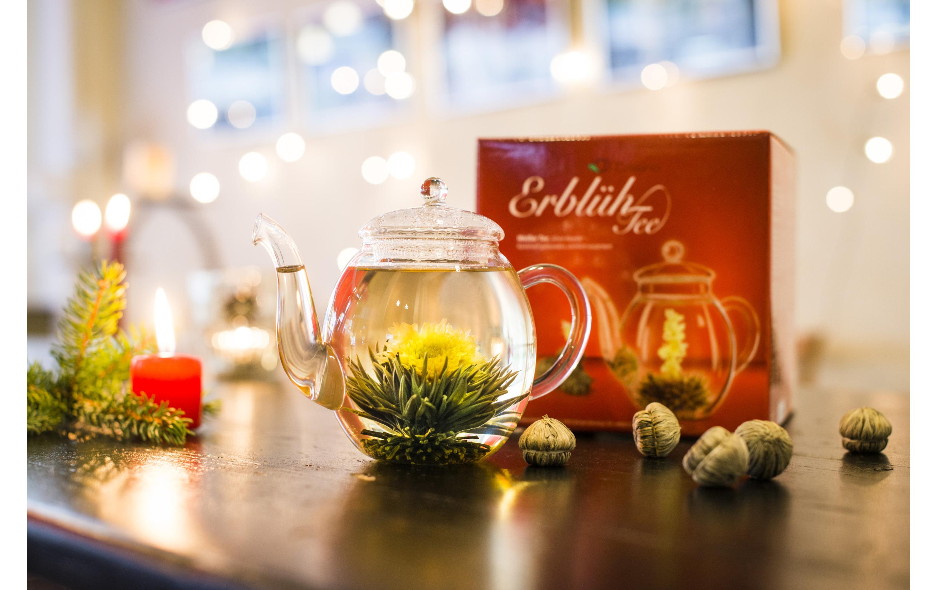 Tee-Set Erblühtee 0.5 l, TransparentGeschenkset Weisser Tee