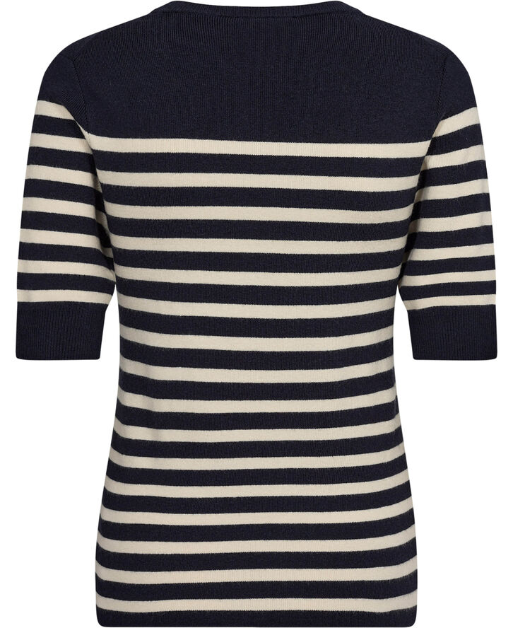 Soaked in Luxury SLPina Striped Tee Night sky with white stripe