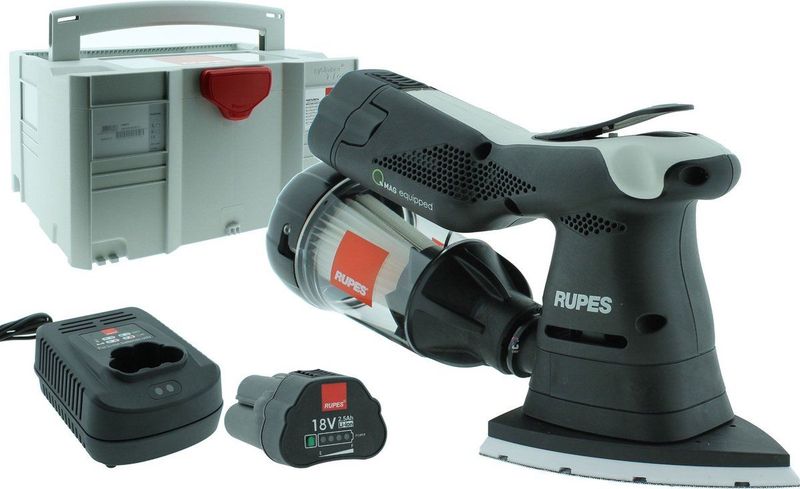 RUPES HSS73 Accu Deltaschuurmachine met Stofafzuiging in Systainer