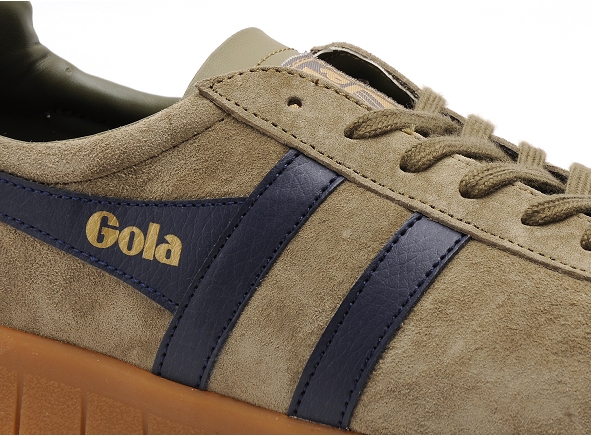 Gola basses homme hurricane suede kaki