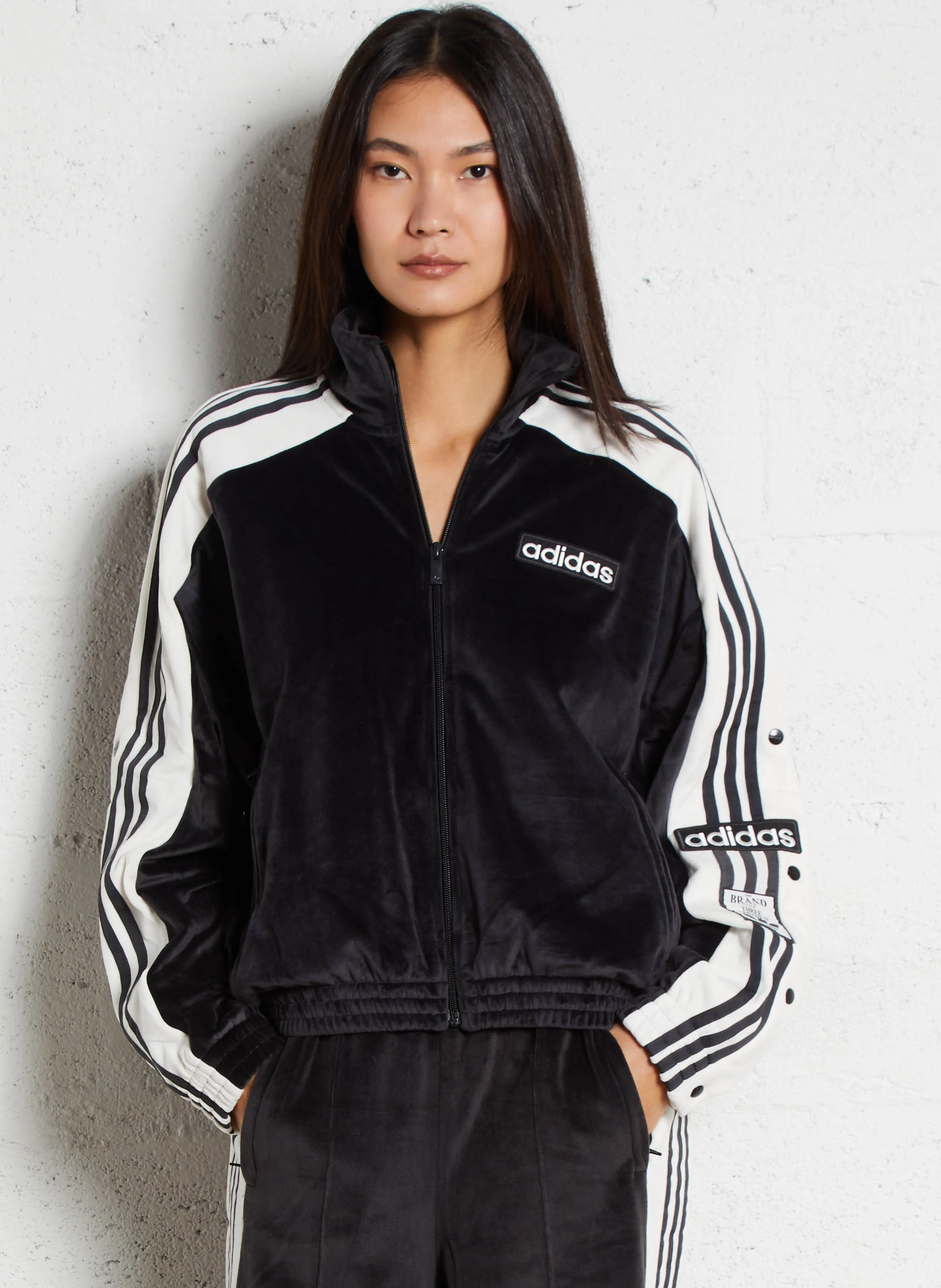Veste courte en velours | Noir