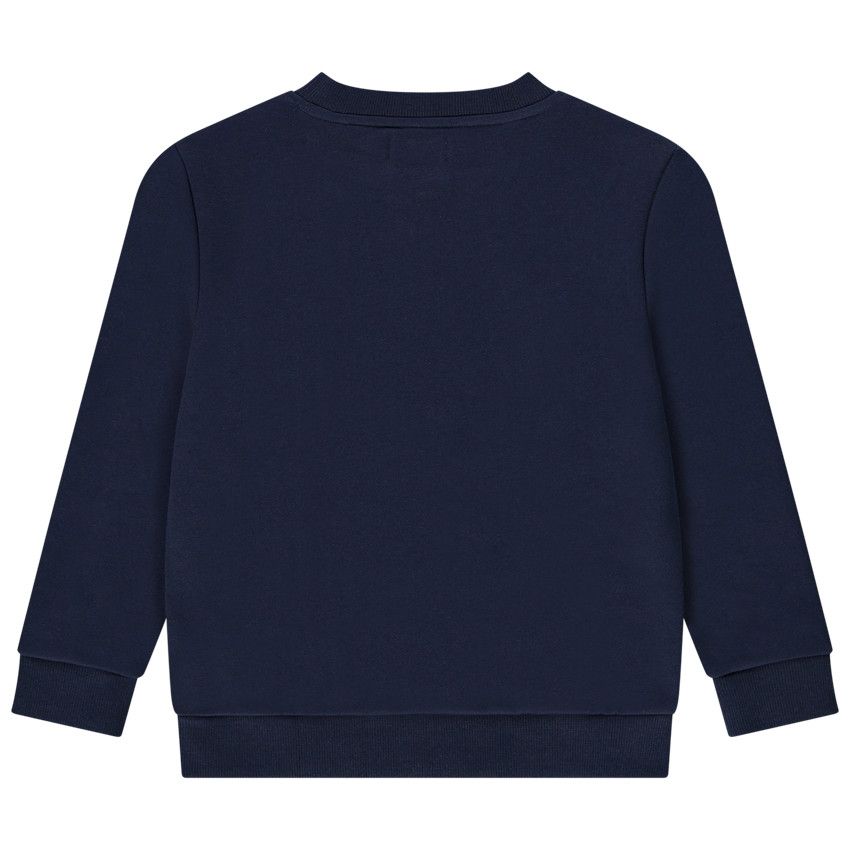 Sweat en molleton print fantaisie pour garçon - Bleu marine