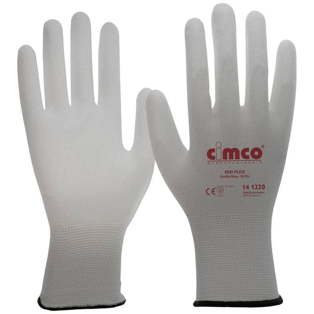 Cimco ESD Flex grau 141221 Nylon Antistatisk handske