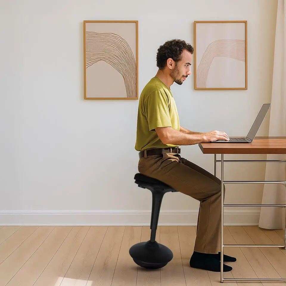 Ergonomische zit-sta kruk / wiebelkruk Base - Zwart
