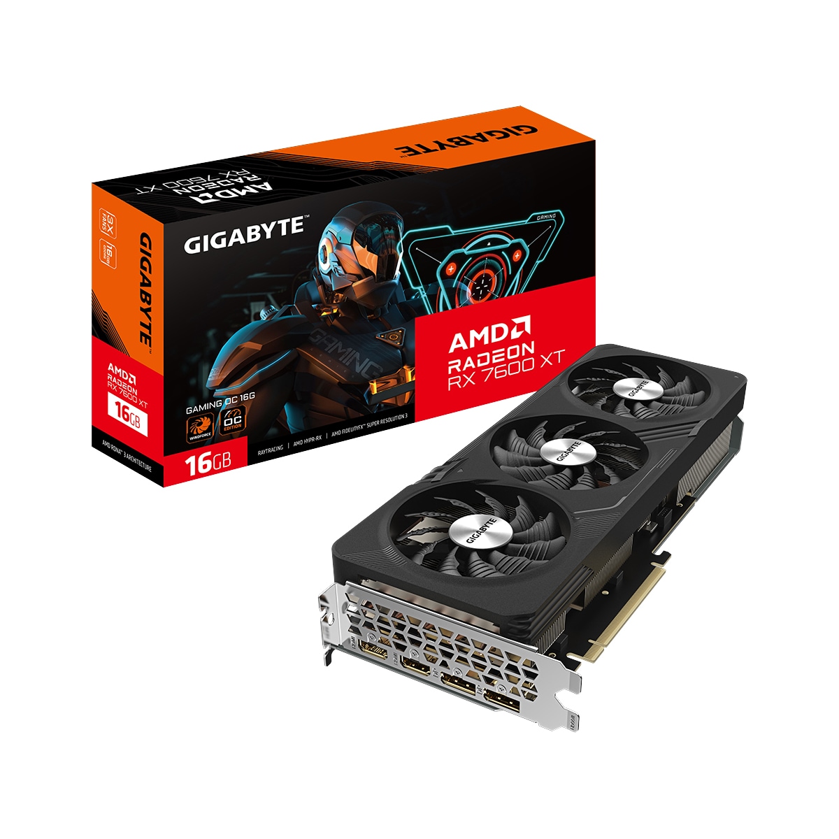 Gigabyte RX 7600 GAMING XT OC grafikkort (16GB GDDR6 RAM)