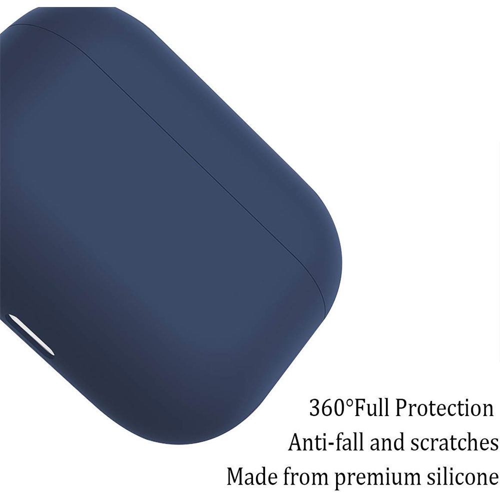 AirPods Pro Silikon Case Schutzhülle Ultra Thin Abdeckung - Dunkelblau (Matt)