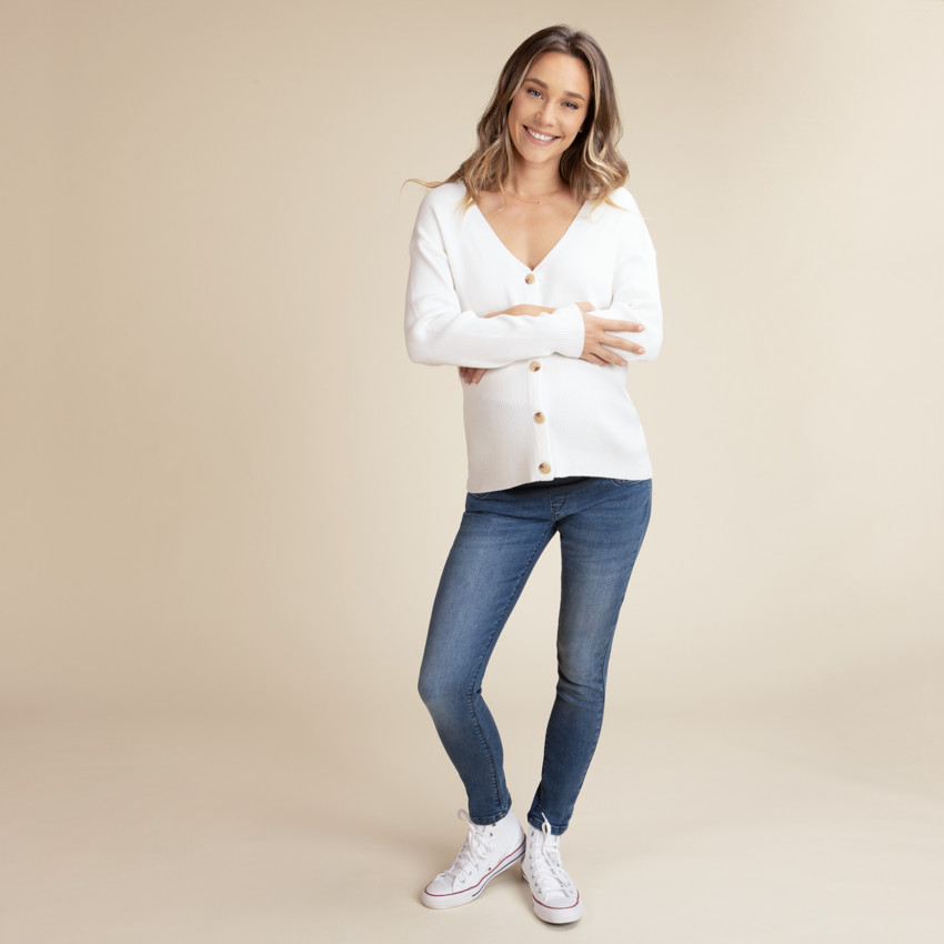 Gilet adulte en tricot côtelé avec épaules tombantes