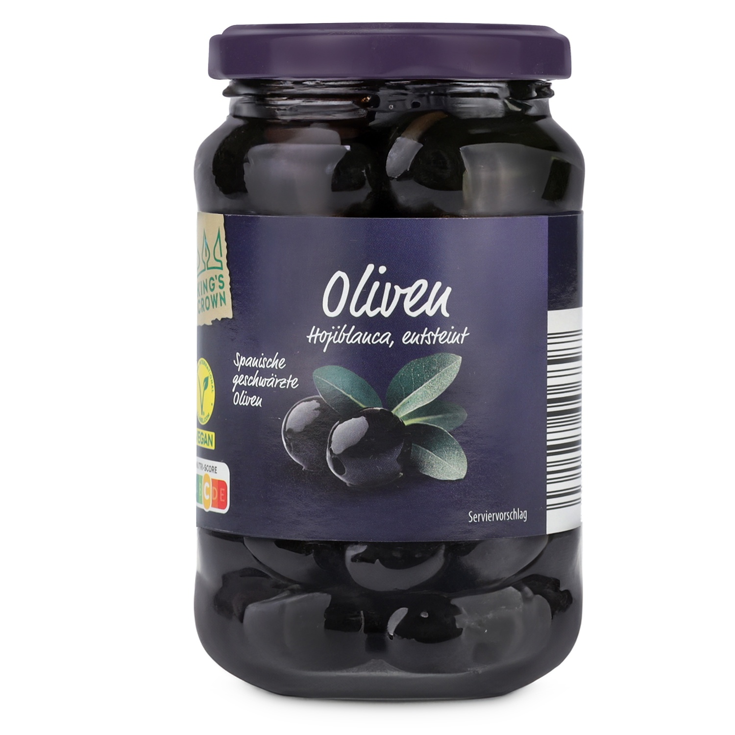 KING'S CROWN schwarze Hojiblanca Oliven