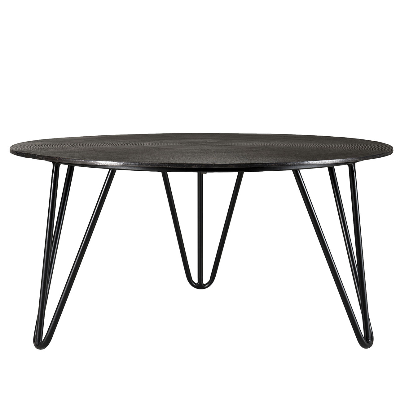 Macabane Table basse ronde Jonas noire - D.75xH.37 cm