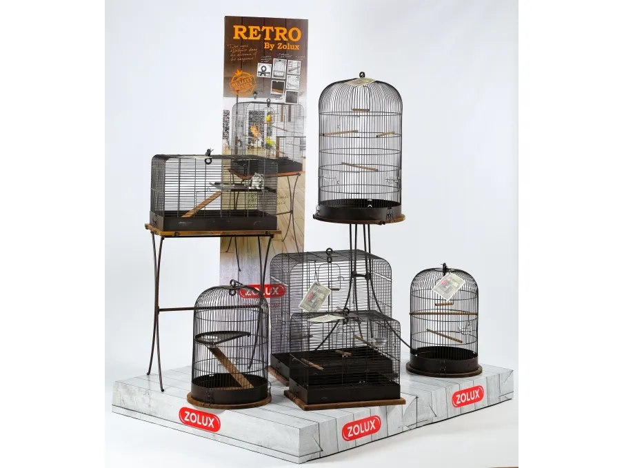 Zolux Cage Retro Marthe diam. 45 for birds col. Black