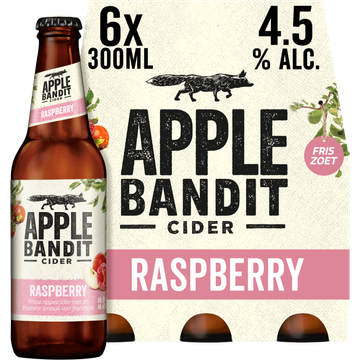 Apple Bandit Raspberry Cider Fles 6 x 300ml